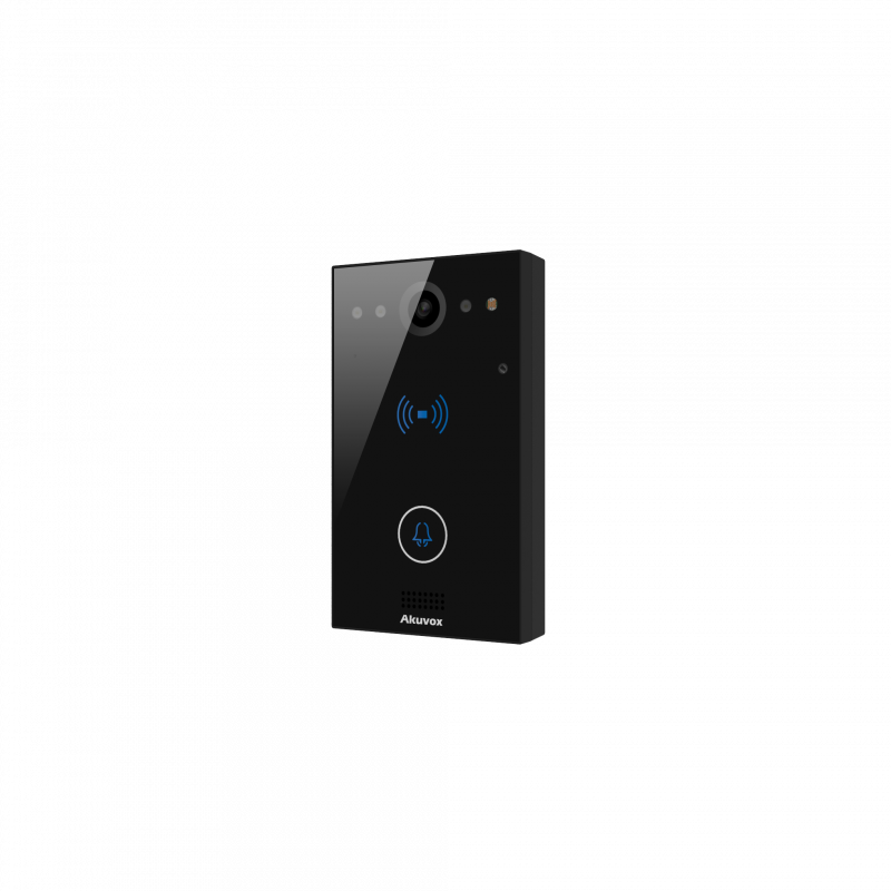 Компактный SIP- аудио/видео домофон Akuvox-E11R со считывателем RFID-карт, накладное крепление (монтажная рамка в комплекте)